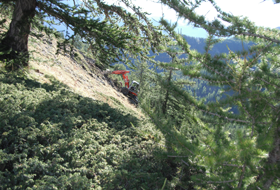 Travaux d'accès difficiles pelle araignée