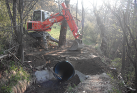 Travaux d'accès difficiles pelle araignée