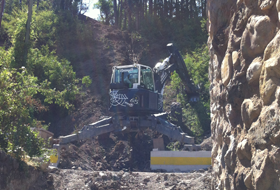 Travaux d'accès difficiles pelle araignée