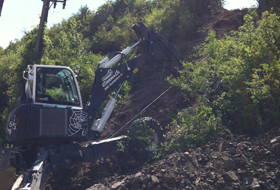 Travaux d'accès difficiles pelle araignée