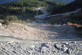 Travaux sur les pistes de ski