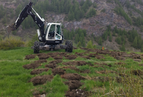 Travaux avec la pelle araignée