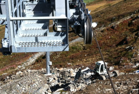 Travaux sur les pistes de ski