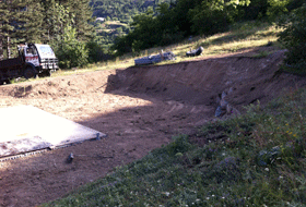 Terrassement pelle araignée