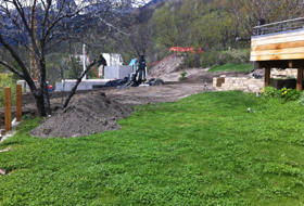 Terrassement pelle araignée