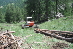 Travaux avec la pelle araignée