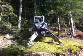 Travaux avec la pelle araignée